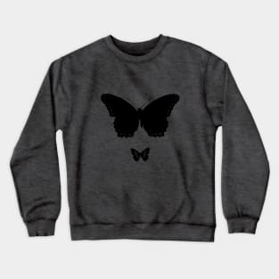 Elegant Black Butterflies Crewneck Sweatshirt